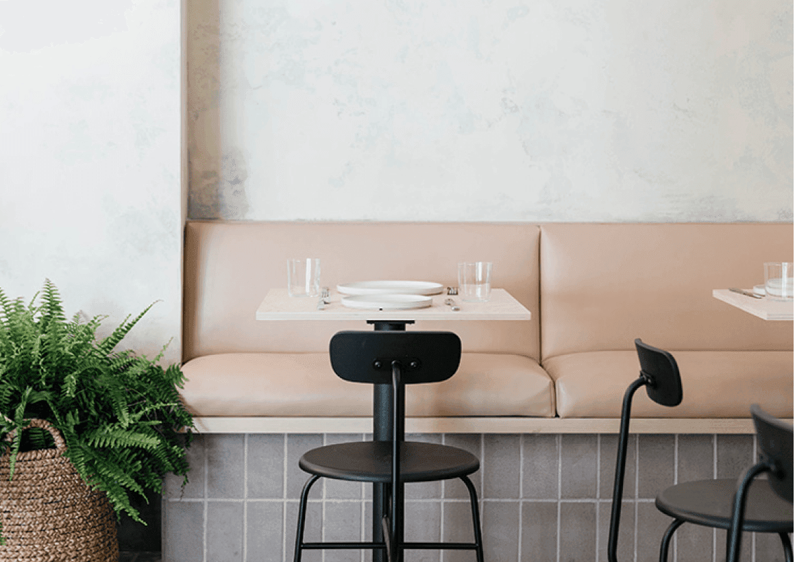 Custom Banquette - Bluestone Lane